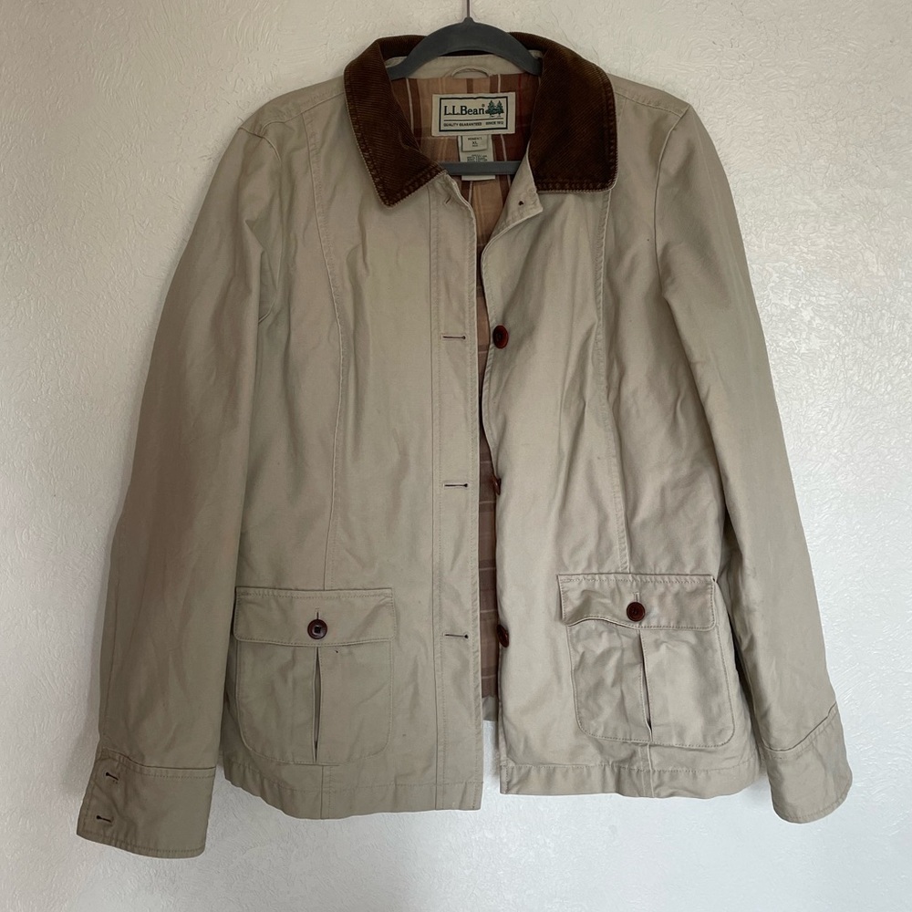 LL Bean Barn Chore Coat Flannel Lined